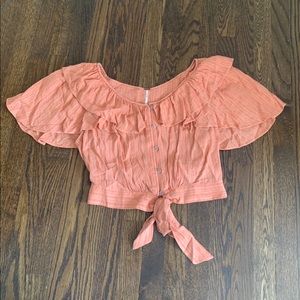 NWOT - Free People Off the Shoulder Shirt